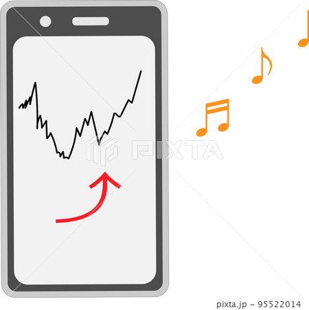 株価の上昇をイメージ	 95522014