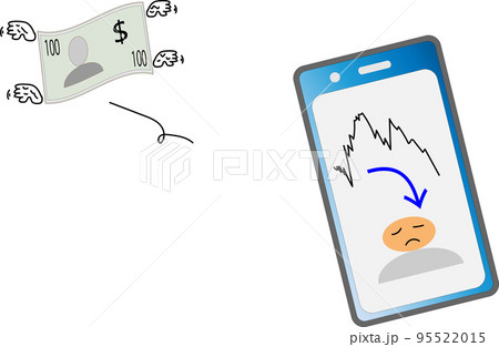 株価の下落イメージ 株価の下落イメージ 95522015