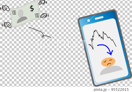 株価の下落イメージ 株価の下落イメージ 95522015