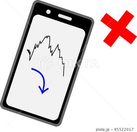 株価の下落のイメージ	 95522017