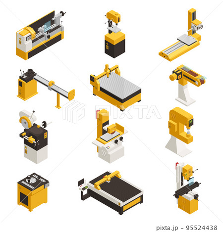 Industrial Machinery Icons Set Industrial Machinery Icons Set 95524438