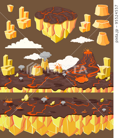 Isometric Level Game Landscape Concept 95524557