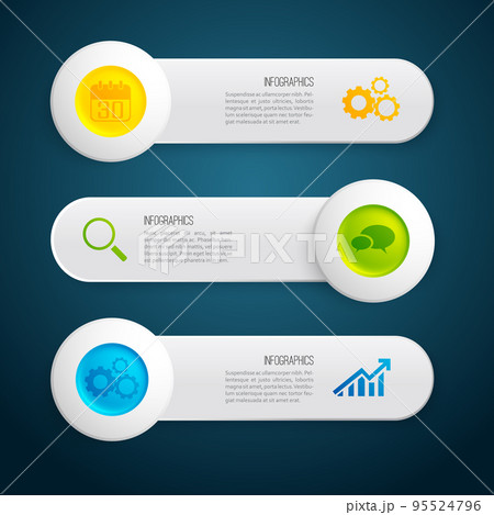 Infographic Gray Horizontal Banners 95524796