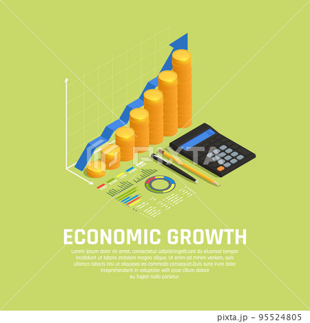 Investment Funding Isometric Composition 95524805