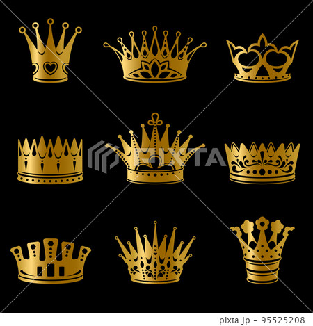 Medieval Gold Royal Crowns Collection Medieval Gold Royal Crowns Collection 95525208