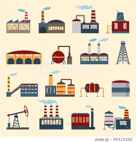 Industrial building icons 95525392