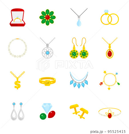Jewelry icon flat Jewelry icon flat 95525415