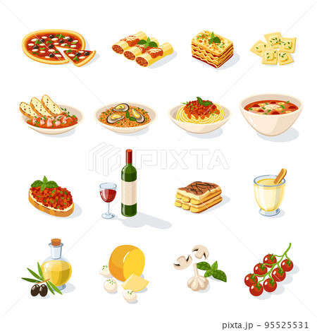Italian Food Set 95525531