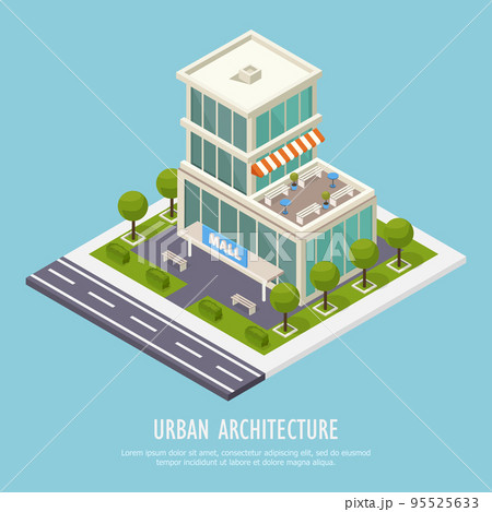 Urban Architecture Isometric Background 95525633
