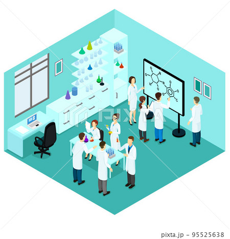 Isometric Biological Science Laboratory Template 95525638