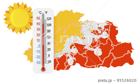 Heat in Bhutan concept. 3D rendering 95526020