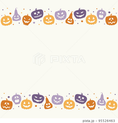 Background with creepy pumpkins. Halloween card. Vector 95526463