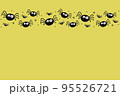 Background with creepy hanging spiders. Halloween card. Vector 95526721