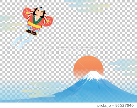 Mt.Fuji and kite frame 95527040