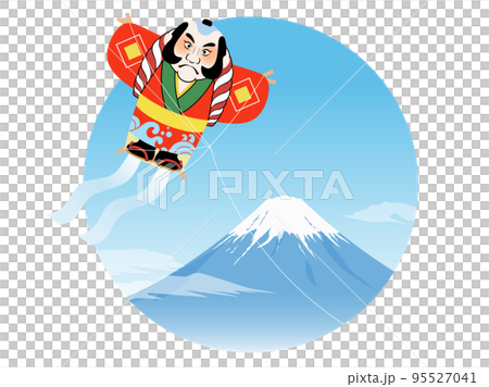 One point material of Mt.Fuji and kite 95527041