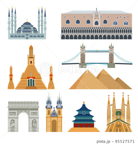 Landmarks And Monuments Set 95527571