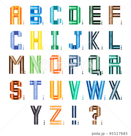 Infographic ribbons font Infographic ribbons font 95527685