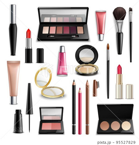 Makeup Cosmetics Accessories Realistic.Items Collection 95527829