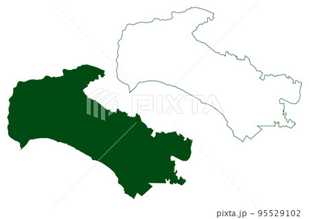 La Union de Isidoro Montes de Oca municipality (Free and Sovereign State of Guerrero, Mexico, United Mexican States) map vector illustration, scribble sketch La Union map 95529102
