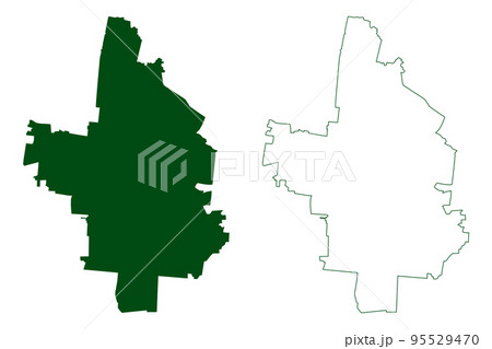 Silao municipality (Free and Sovereign State of Guanajuato, Mexico, United Mexican States) map vector illustration, scribble sketch Silao de la Victoria map 95529470
