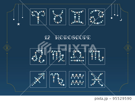 星で作った12星座のマーク サイン 星で作った12星座のマーク サイン 95529590