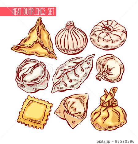 set of different dumplings 95530596
