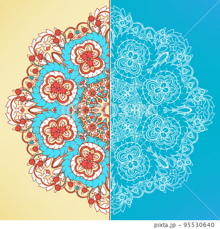 two banners with round pattern two banners with round pattern 95530640