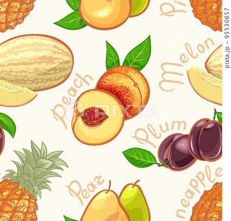 seamless exotic fruits - 1 95530657
