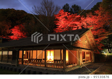 紅葉　北海道＿旧島松駅逓所 95530876