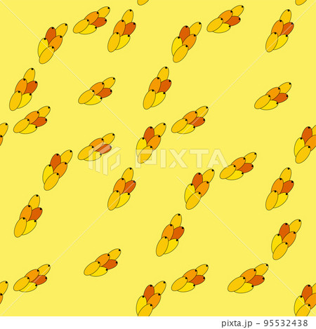 Sea buckthorn seamless pattern. Twigs with berries and leaves. Template with orange fresh berries for wallpaper Sea buckthorn seamless pattern. Twigs with berries and leaves. Template with orange fresh berries for wallpaper 95532438