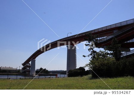 上からの景色は最高な中の島大橋 上からの景色は最高な中の島大橋 95534267