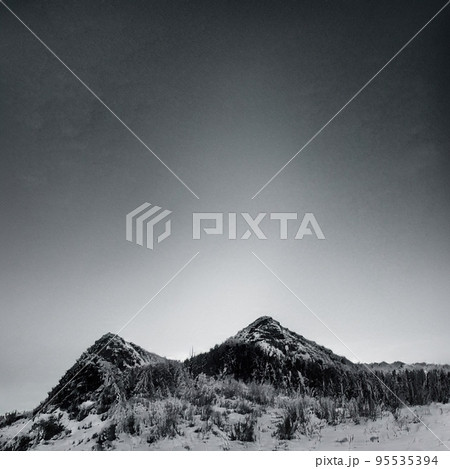 mountains in snow in winter mountains in snow in winter 95535394