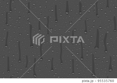 Realistic water drop pattern on dark backgroundのイラスト素材 [95535760] - PIXTA