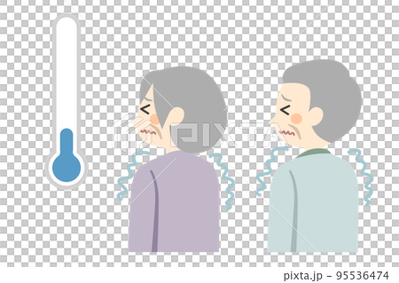 寒いところにいる高齢者 寒いところにいる高齢者 95536474