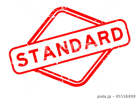 Grunge red standard word rubbber seal stamp on white background Grunge red standard word rubbber seal stamp on white background 95536899