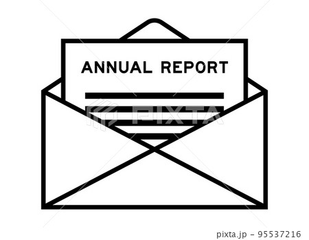 Envelope and letter sign with word annual report as the headline Envelope and letter sign with word annual report as the headline 95537216