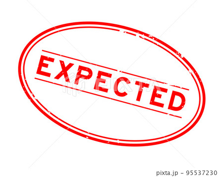 Grunge red expected word rubber seal stamp on white background Grunge red expected word rubber seal stamp on white background 95537230