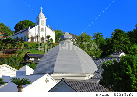 【熊本県】快晴の大江天主堂と天草ロザリオ館（天草） 95538230