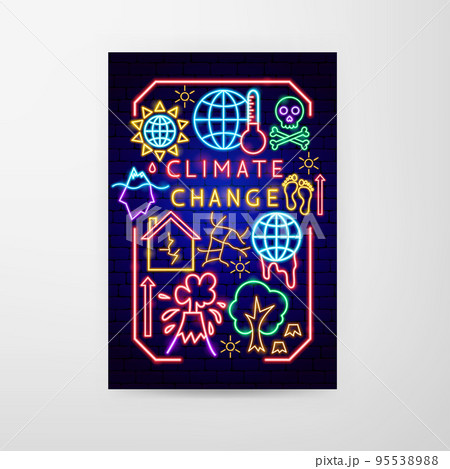 Climate Change Neon Flyer 95538988