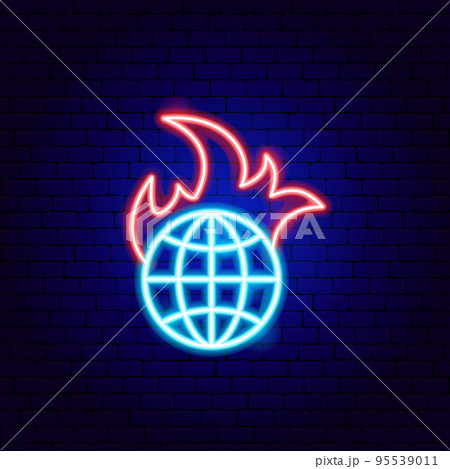 Earth Warming Neon Sign 95539011