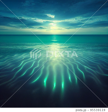 Bioluminescence. Bio luminescent ocean. Bioluminescent plankton in the sea Bioluminescence. Bio luminescent ocean. Bioluminescent plankton in the sea 95539119