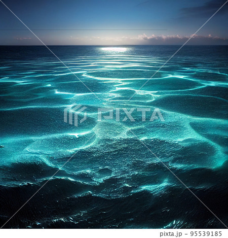 Bioluminescence. Bio luminescent ocean. Bioluminescent plankton in the sea Bioluminescence. Bio luminescent ocean. Bioluminescent plankton in the sea 95539185
