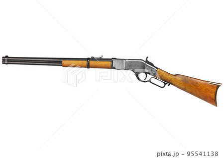 Wild west period Winchester lever-action repeating rifle Wild west period Winchester lever-action repeating rifle 95541138