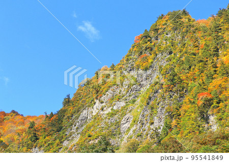 錦秋の秋山郷 布岩 錦秋の秋山郷 布岩 95541849