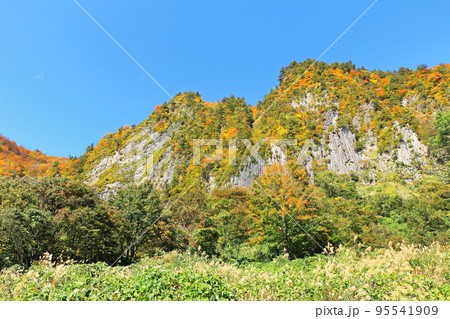 錦秋の秋山郷 布岩 錦秋の秋山郷 布岩 95541909