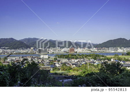 三原の町並み 沼田川 広島県三原市 三原の町並み 沼田川 広島県三原市 95542813