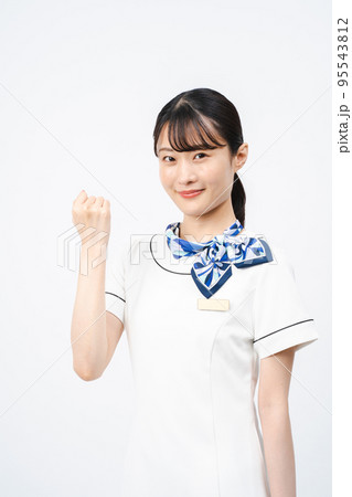 エステティシャン（白バック、ガッツポーズ） 95543812
