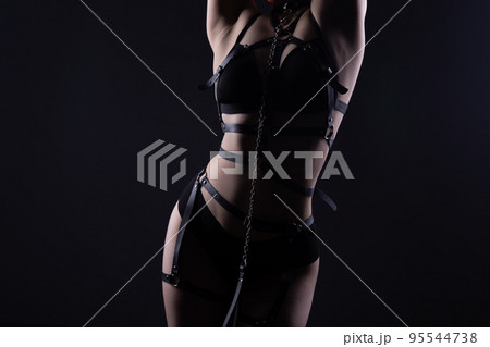 Photo of girls body in lingerie with bandage belt Photo of girls body in lingerie with bandage belt 95544738