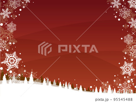 クリスマスの背景素材_雪の結晶 クリスマスの背景素材_雪の結晶 95545488