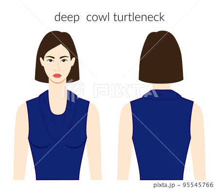 Deep cowl neckline turtlenecks clothes knits, sweaters character beautiful lady in blue, shirt, dress technical fashion Deep cowl neckline turtlenecks clothes knits, sweaters character beautiful lady in blue, shirt, dress technical fashion 95545766